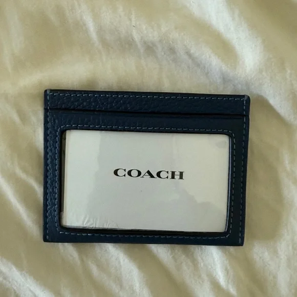 NWT Coach Blue Baseball Wallet - Picture 4 of 5